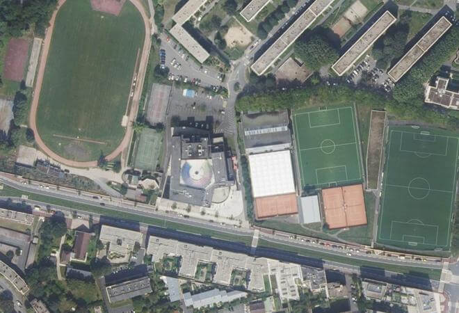Vue aérienne AMAP Les Châtaignes Bio, Châtenay-Malabry