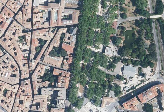 Vue aérienne Comédie des Bouquinistes, Montpellier