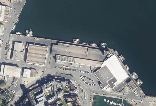 Vue aérienne Criée de Douarnenez - CCIMBO, Douarnenez