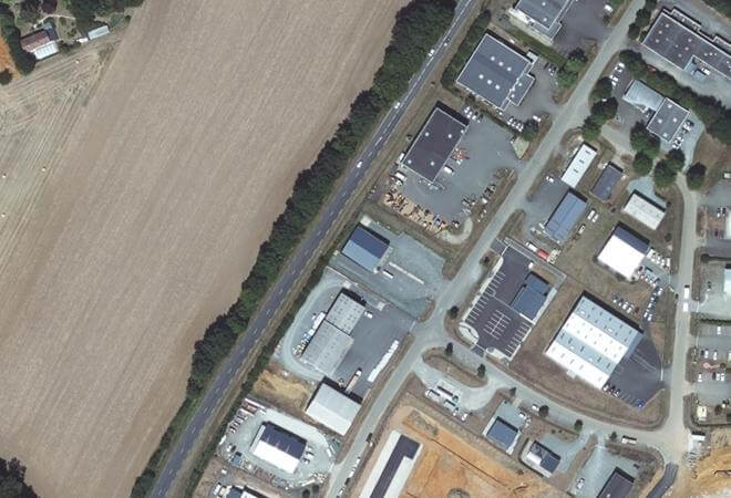Vue aérienne De la Terre à l'Assiette, Joué-l'Abbé