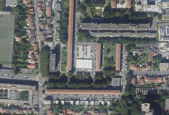 Vue aérienne Delaune, Villejuif