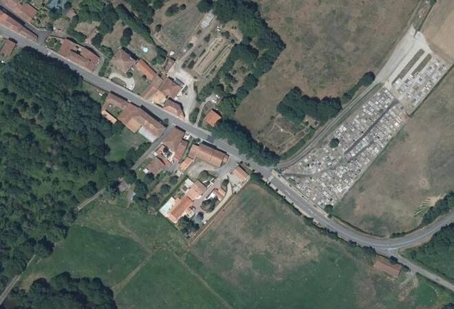 Vue aérienne Dépôt Le Comptoir des Lions, Alloue