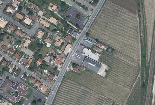 Vue aérienne Fruits et Légumes, Libourne