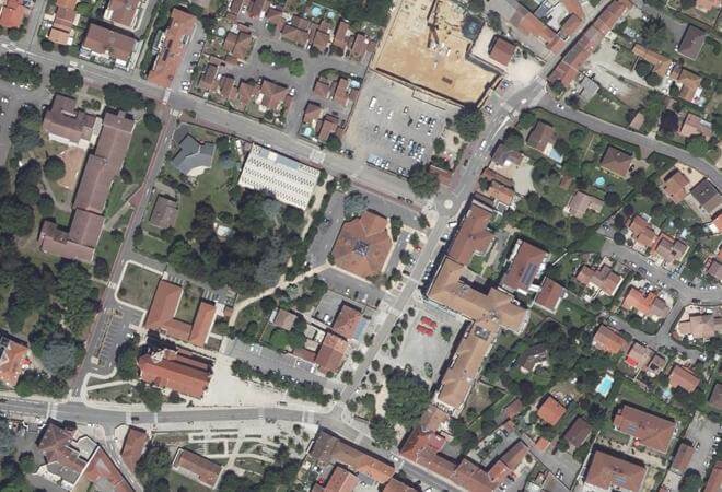 Vue aérienne Halle couverte, Genas