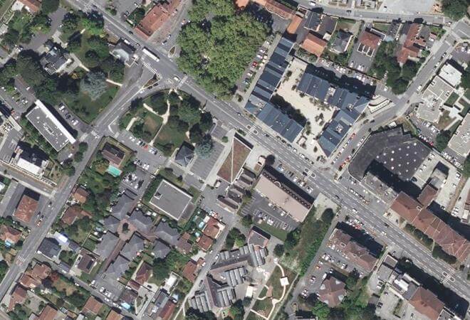 Vue aérienne Halle de Billère, Billère