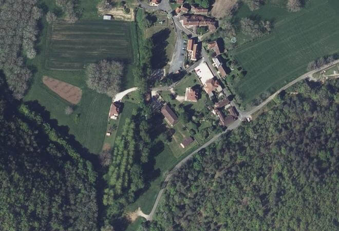 Vue aérienne Halle de Bouzic, Bouzic