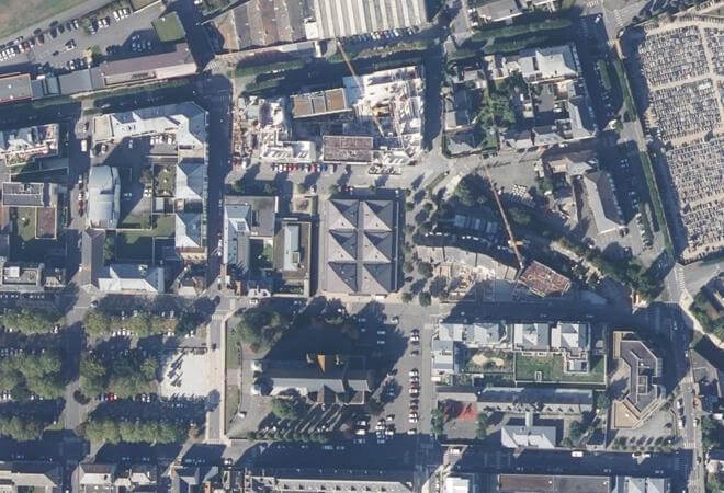 Vue aérienne Halle de Rocabey, Saint-Malo