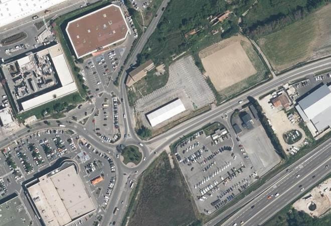 Vue aérienne Halle des producteurs, Cabriès