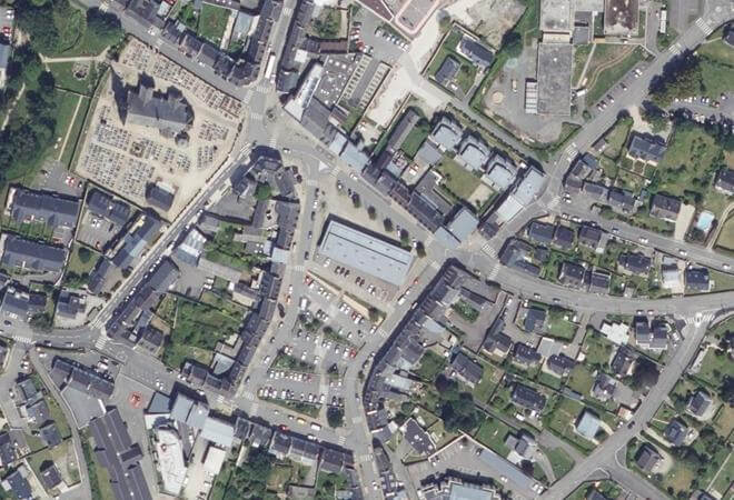 Vue aérienne Halle, Gouesnou