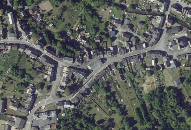 Vue aérienne Halle, Wasigny