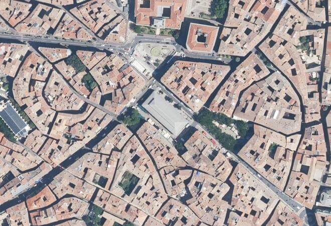 Vue aérienne Halles Castellane, Montpellier