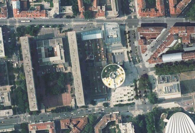 Vue aérienne Halles de Lyon Paul Bocuse, Lyon
