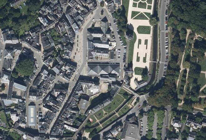 Vue aérienne Halles des Lices, Vannes