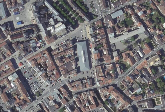 Vue aérienne Halles du Marché, Châlons-en-Champagne