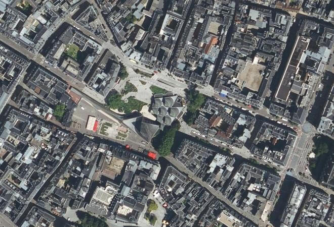 Vue aérienne Halles du Vieux Marché, Rouen