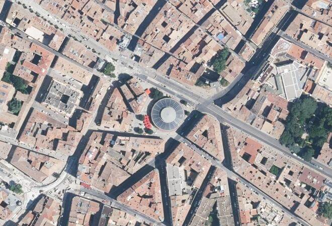 Vue aérienne Halles Laissac, Montpellier