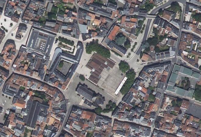 Vue aérienne Halles Notre-Dame, Poitiers