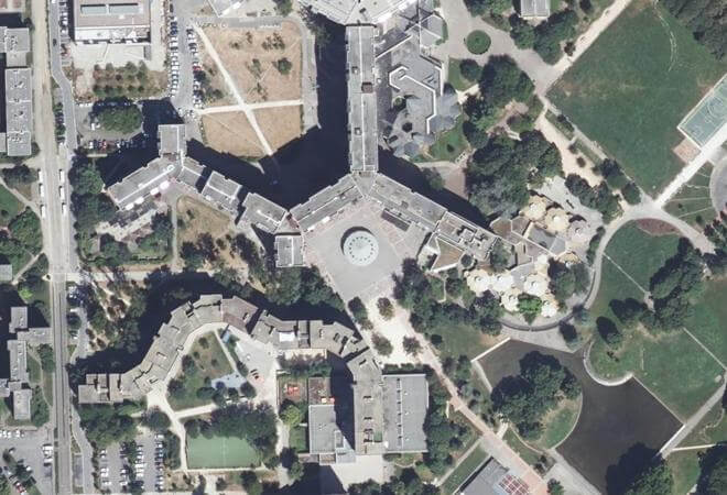 Vue aérienne Kiosque, Grenoble