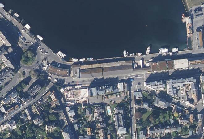 Vue aérienne La Criée, Saint-Malo