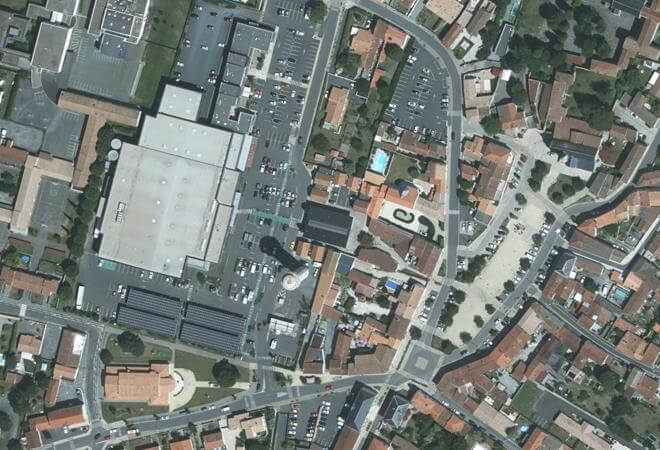 Vue aérienne La Halle, Aigrefeuille-d'Aunis