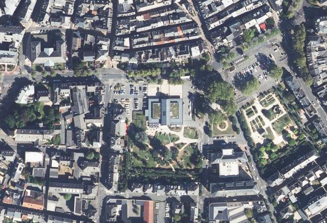 Vue aérienne La Halle Gaillarde, Brive-la-Gaillarde