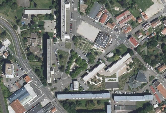 Vue aérienne La Patrotte, Metz