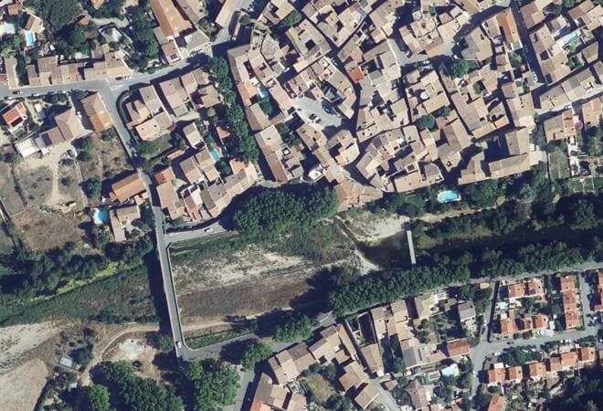 Vue aérienne La Promenade, Bize-Minervois