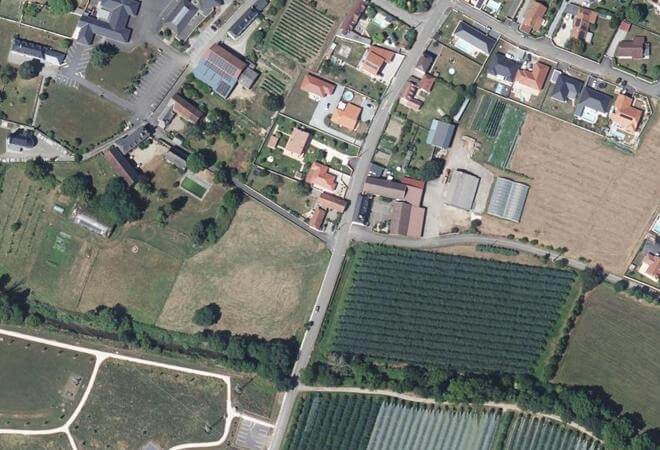 Vue aérienne La ruche qui dit oui, Aussevielle