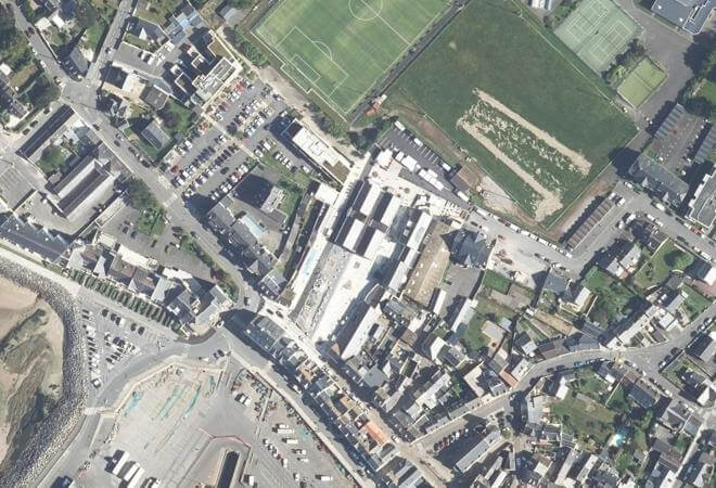 Vue aérienne La Turb'Halles, La Turballe