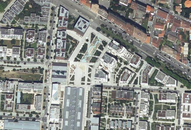 Vue aérienne Le Marché des 500, Toulouse