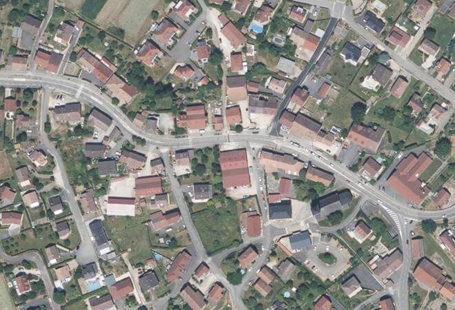 Vue aérienne Le Petit Marché, Pérouse