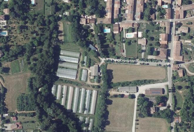 Vue aérienne Le petit marché, Dun