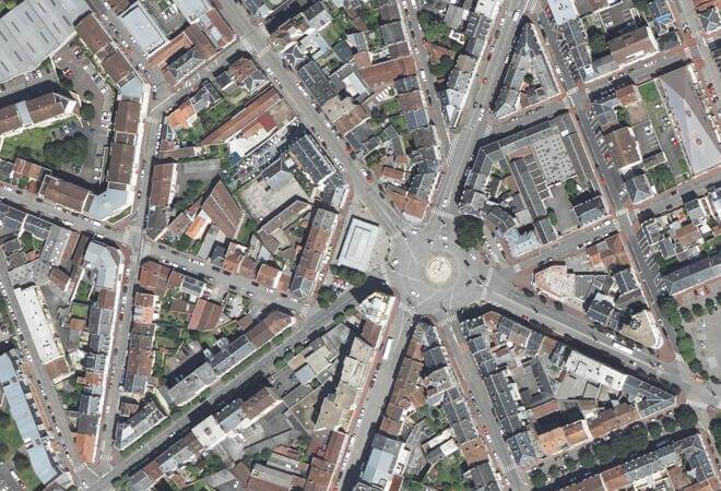 Vue aérienne Les Halles Carnot, Limoges