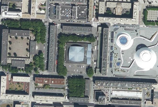 Vue aérienne Les Halles Centrales, Le Havre