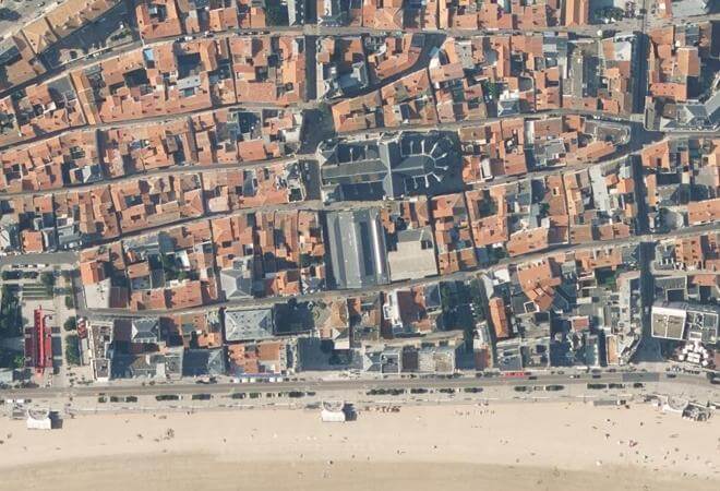 Vue aérienne Les Halles Centrales, Les Sables-d'Olonne