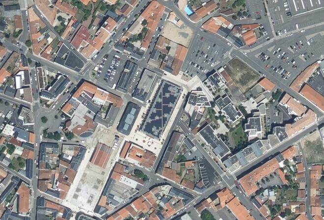 Vue aérienne Les Halles, Challans
