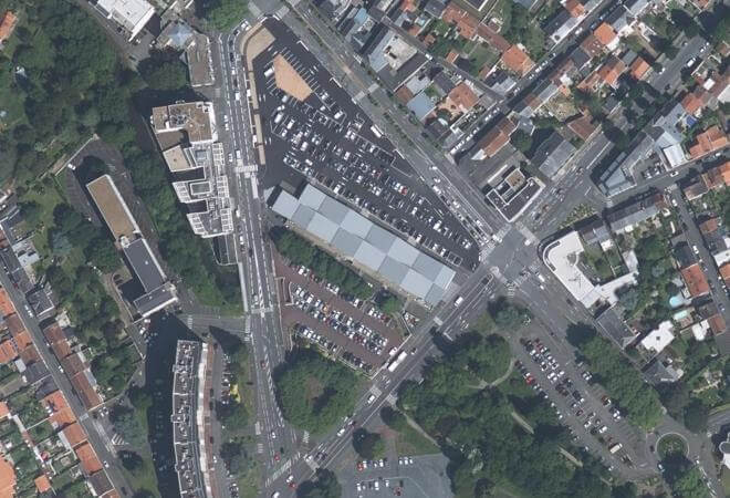 Vue aérienne Les Halles, Cholet