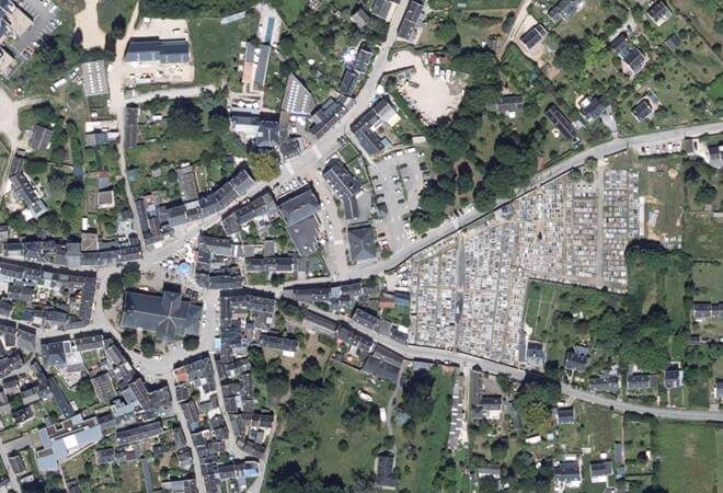 Vue aérienne Les Halles de l'Île, Groix