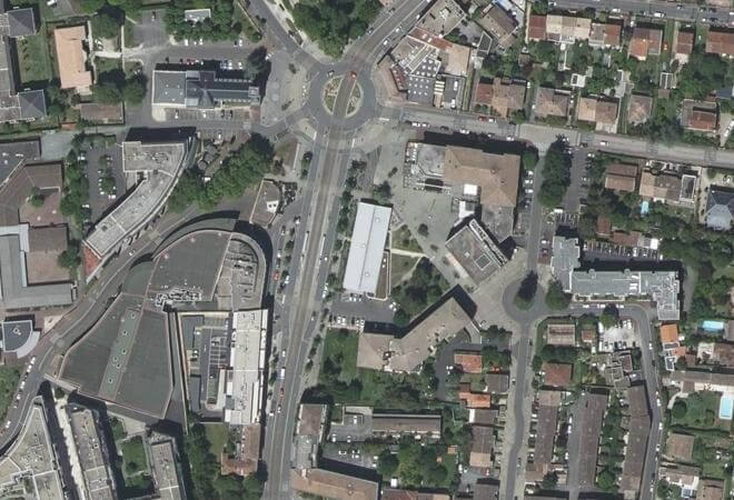 Vue aérienne Les Halles de Talence, Talence