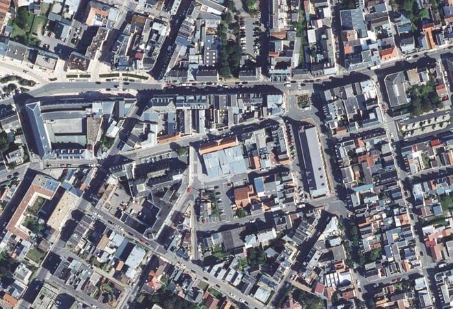 Vue aérienne Les Halles du Marché, Berck