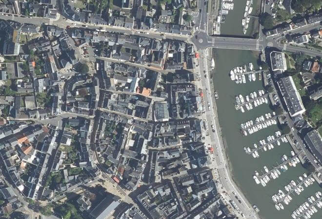 Vue aérienne Les Halles, Le Pouliguen