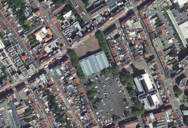 Vue aérienne Les Halles, Lille