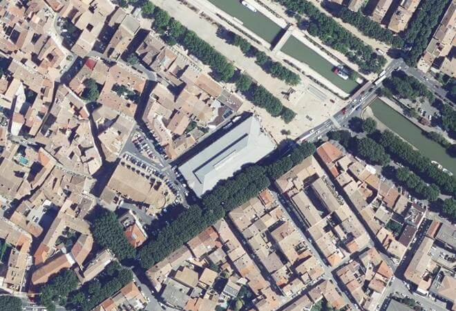 Vue aérienne Les Halles, Narbonne