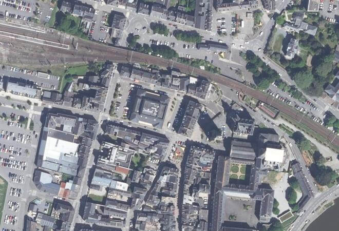 Vue aérienne Les Halles, Redon