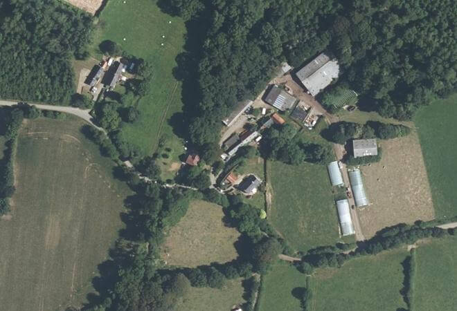 Vue aérienne Les plaisirs de la terre, Plestin-les-Grèves