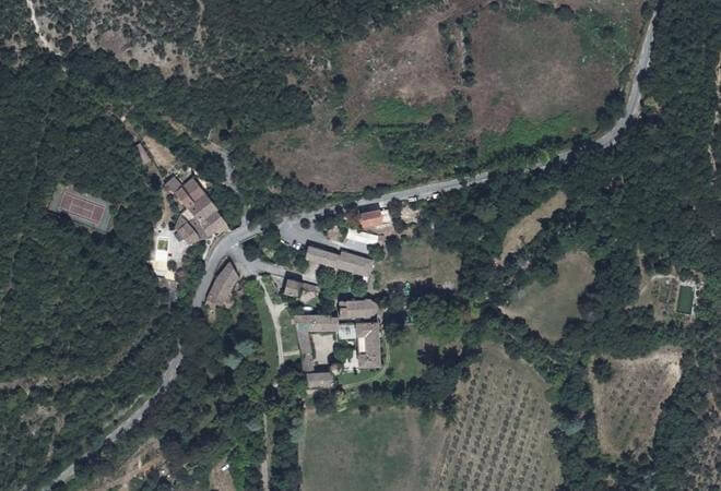 Vue aérienne Les producteurs au Feliz, Saint-Félix-de-Pallières