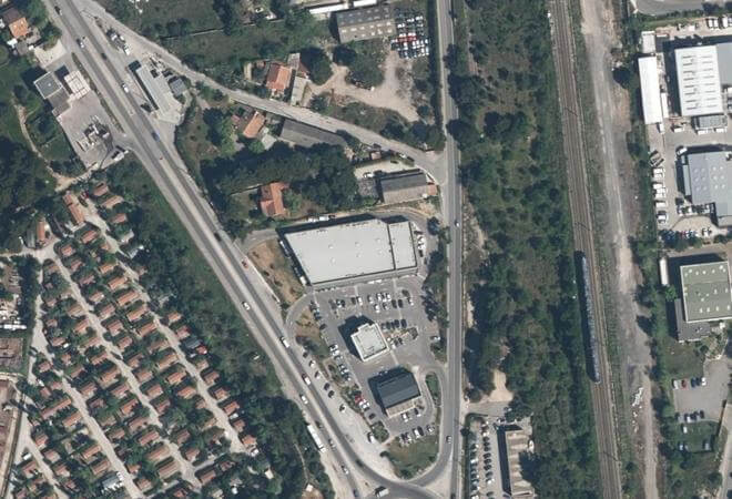 Vue aérienne Les Pt'ites Halles, Vitrolles