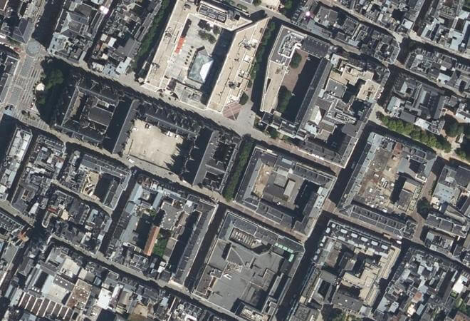 Vue aérienne Marché à la brocante, Rouen