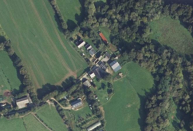 Vue aérienne Marché à la ferme, Plonévez-du-Faou