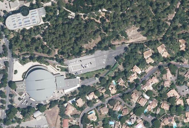 Vue aérienne Marché Agropolis, Montpellier